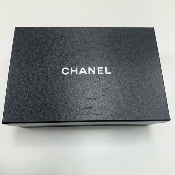 CHANEL Lambskin Grosgrain Cap Toe CC Ballerina Flats in Pink/Black - Picture 10 of 11